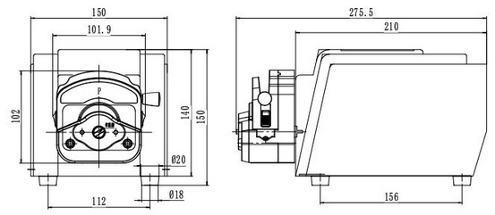 BT-300基本型蠕动泵，流量1500ml/min