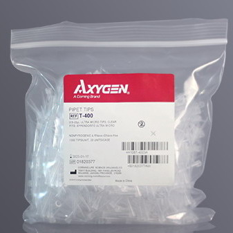 Axygen爱思进进口20µL袋装透明长吸头T-400